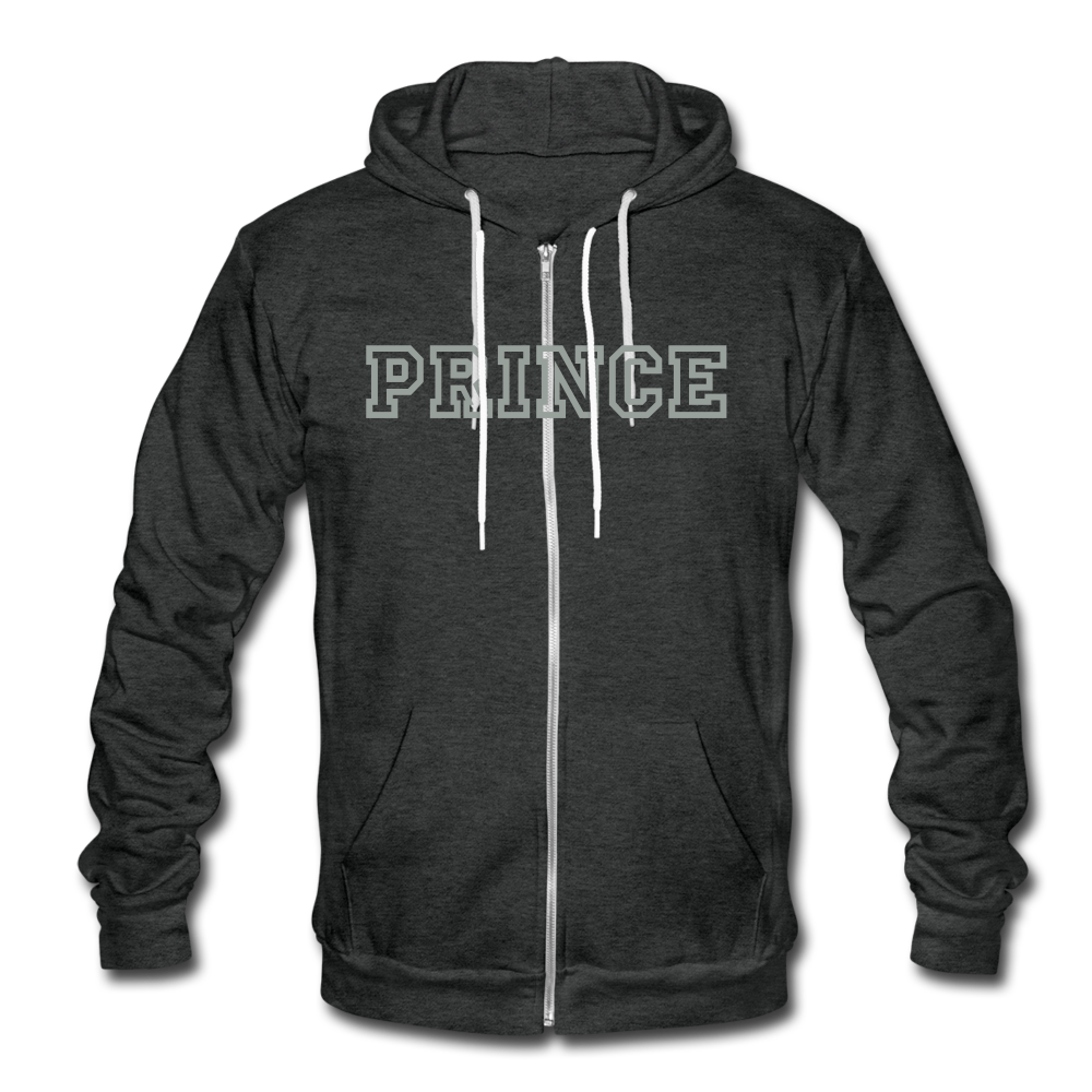 Unisex Prince Fleece Zip Hoodie - charcoal gray