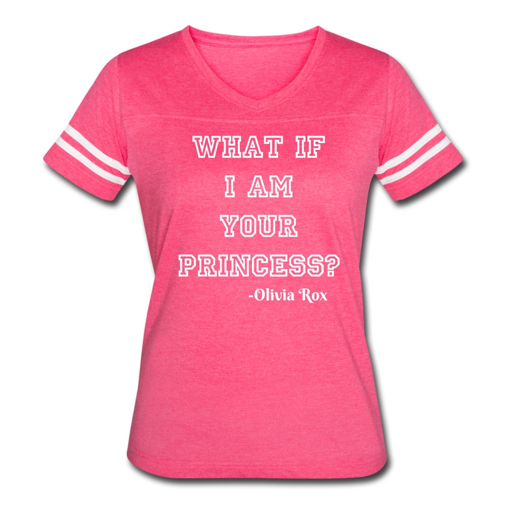 Women’s Princess Vintage Sport T-Shirt - vintage pink/white