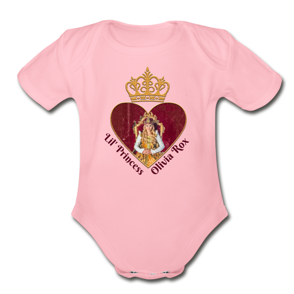 Organic Baby Lil' Princess Bodysuit - light pink